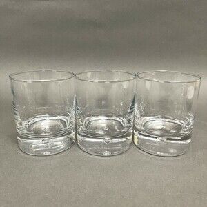 Vintage Double Old Fashion Clear Glass Bubble 3 7/8" High Lot of 3